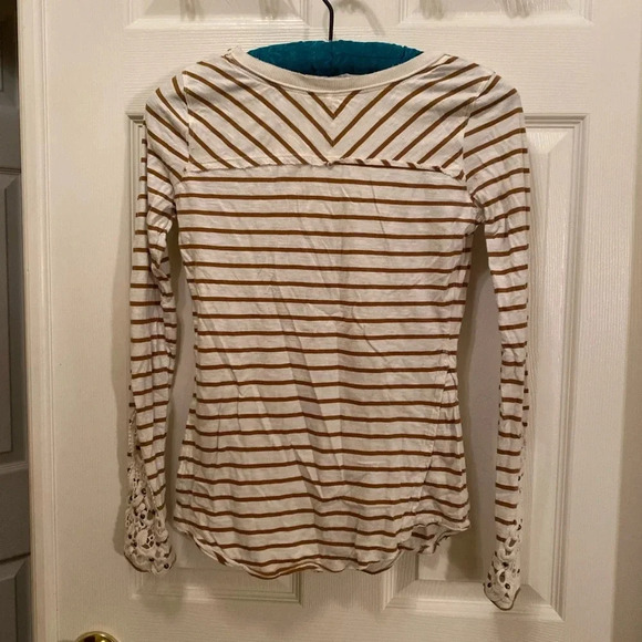 Free People lace sleeve long sleeve shirt x small - Picture 6 of 7